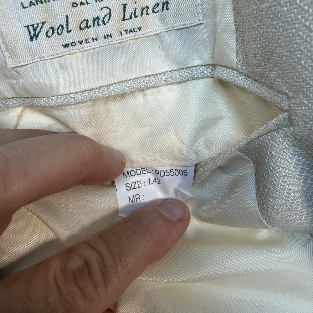 NWT Alfani Wool Linen Blazer 42L Sport Coat Lanificio del Casentino Italy Mens